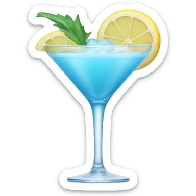 pastel blue cocktail sticker