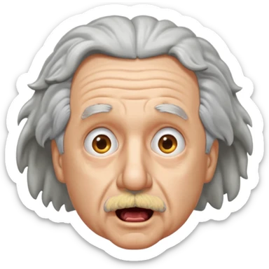 Einstein is shoked sticker