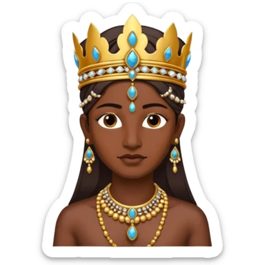 Male indian Queen with jewelry  sticker