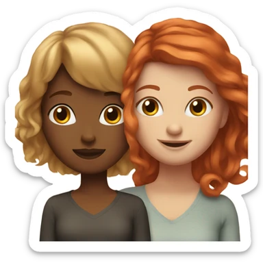 Two red headed besties sticker