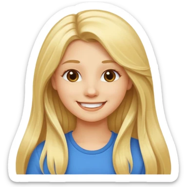 Long hair blonde girl  sticker