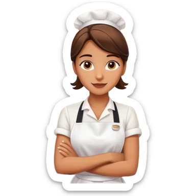 waitress at paris cafe sticker