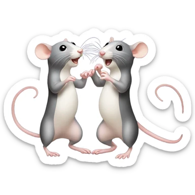 Two rats are dancing sticker