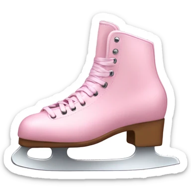 pastel pink ice skates sticker