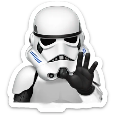 Storm trooper hand ok sticker