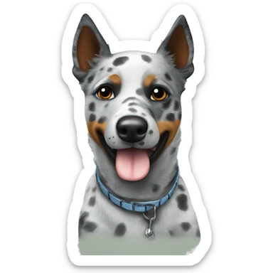 Solid Grey spotted blue heeler sticker