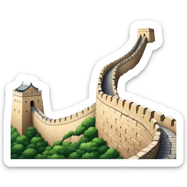 great wall of china, no frame sticker