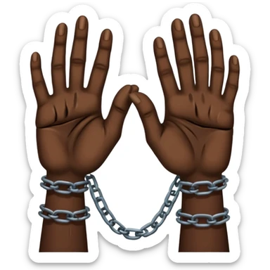 slavery chained hands sticker
