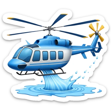 helicopter carrying water sticker