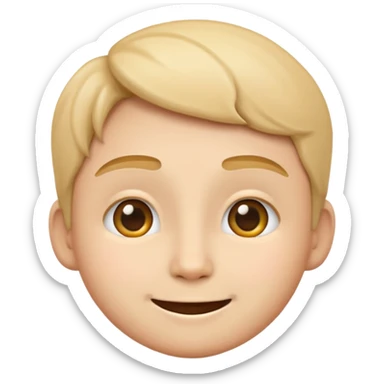 emoji representing the name 'Novato', playful and welcoming elements, friendly face or character, subtle hints of novelty or newness sticker