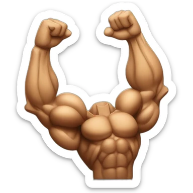 Trained arm muscles sticker