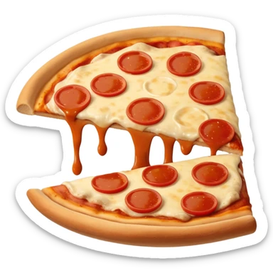 part de pizza au poulet séparés  sticker
