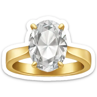oval gold diamond ring sticker