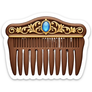 dark brown royal comb sticker