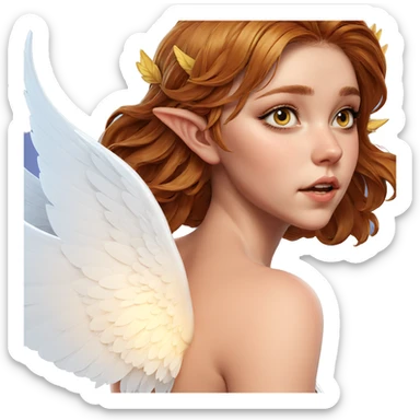realistic fairy girl with wings sticker