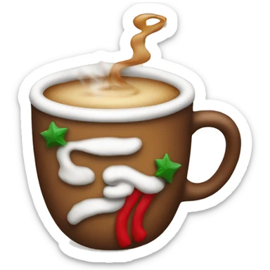 hot christmas drink  sticker