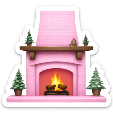 Winter Pink FirePlace sticker
