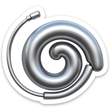 Bouncy spring metal sticker