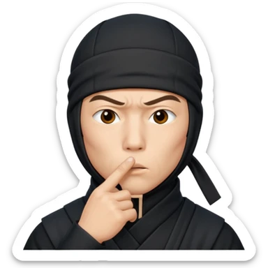 foto do Ninja ele mandando calar a boca sticker