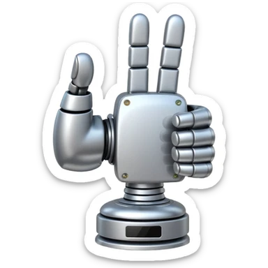 robot hand thumbs up sticker