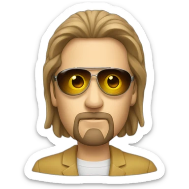 lebowski in a flying saucer sticker