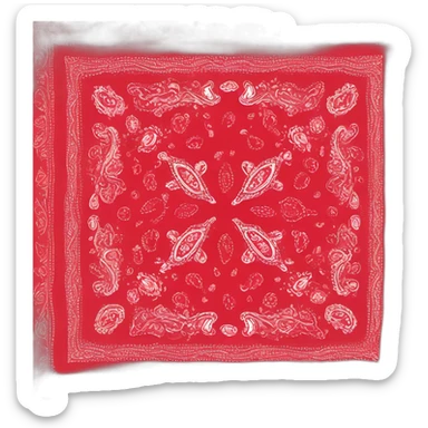 Red bandanna with Paisley pattern sticker