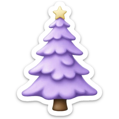 Pastel purple christmas tree sticker