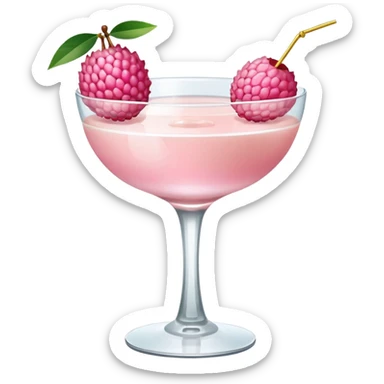 baby pink lychee martini drink sticker