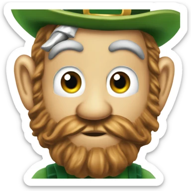 Leprechaun cracking buckeye sticker