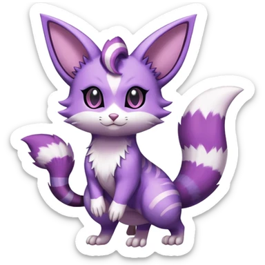 Shiny Furret-Purrloin-Espeon-Hybrid (Full body) sticker