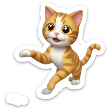 A cat surfing sticker