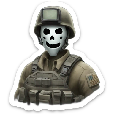 Ghost call of duty sticker
