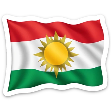 Kurdistan flag sticker
