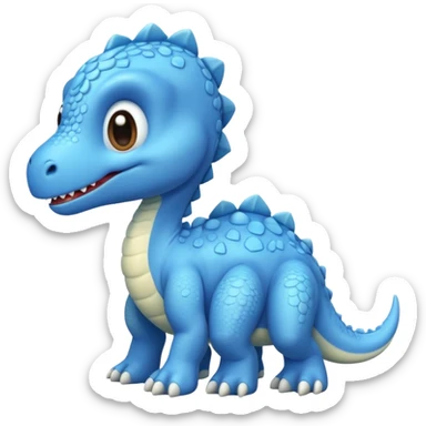 baby blue dinosaur sticker