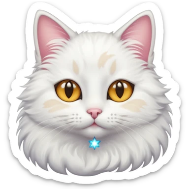 I want a cat with starry eyes sticker