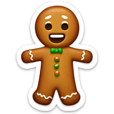 ginger bread man sticker
