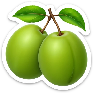 green plum sticker