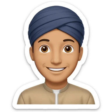 Muslim man greeting sticker