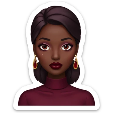 cewe dark feminim maroom sticker