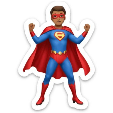 Superhero, in church, dancing  sticker