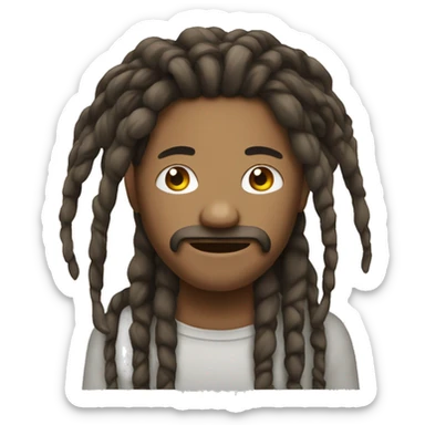 Nonchalant dreadhead sticker