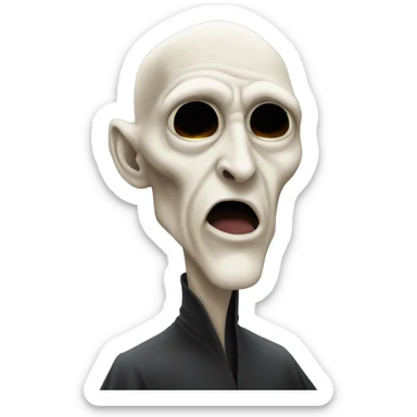 Voldemort as an emoji no nose  sticker