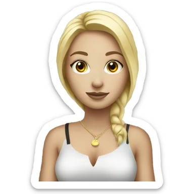 white girl with money sticker