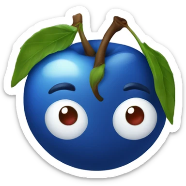 blue cherry sticker