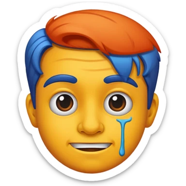 caricature style paint sticker