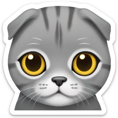 gray scottish fold sticker