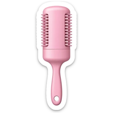 light pink cylindrical hair brush minimal design sticker