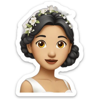 asian bride sticker