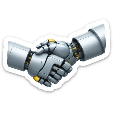 robot handshake sticker