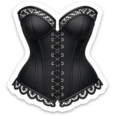gothic lace corset black sticker